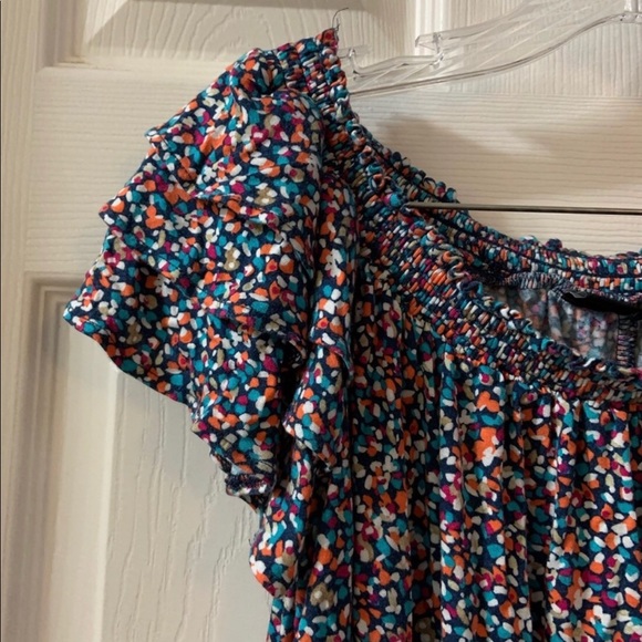 Lane Bryant Multicolor Off Shoulder Blouse 14/16 - Picture 4 of 7